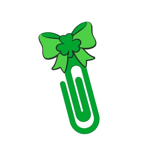 Shamrock Bow CLIPMARK Bookmark 3MF File included