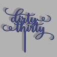 DirtyThirty v2.png Dirty Thirty Cake Topper