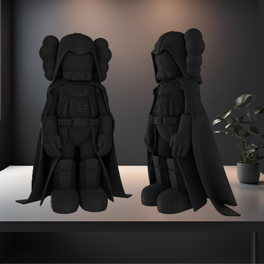 🎨 Voxel KAWS Darth Vader - Pixel Art (Multiple Detail