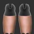 Heart-Knee-Ver-thigh.png [KABBIT BJD]  - Mobility Hip and Thighs + Heart Knees - (For FDM and SLA Printers)