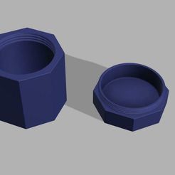 octagon-screw-container-v2.jpg Файл STL Контейнер восьмиугольной формы・Дизайн для загрузки и 3D-печати