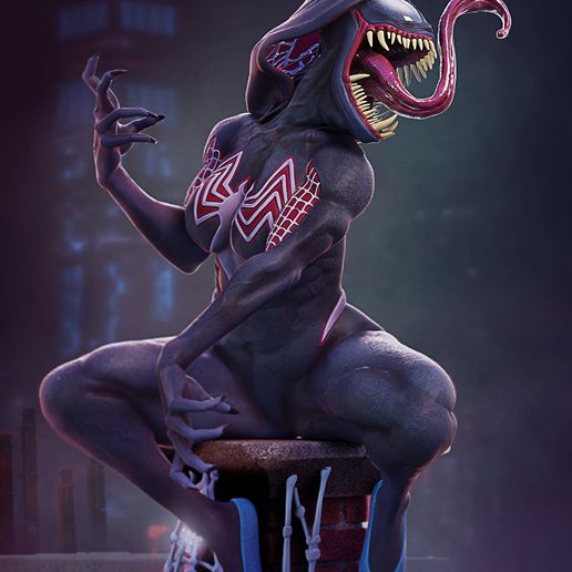 Gwenom Statue 3D model