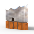 Building (3).png STL file Elbphilharmonie Hamburg・3D printer design to download