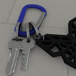 keychain~10.jpg Fichier STL gratuit Butterfly keychain / porte clés papillon・Design pour impression 3D à télécharger