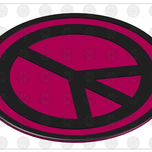 STL file Nuclear Disarmament Peace Symbol Wall Hanging Sign ☮️ ・3D ...
