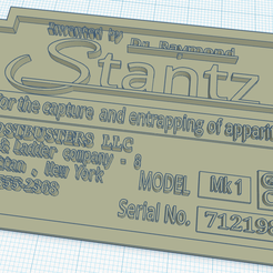 stantz.png Ghostbusters Plaque Ray Stantz Proton Pack