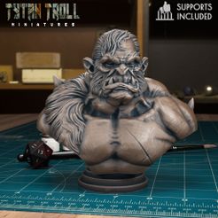 Orc-Bust-2.jpg Orc Bust 02 [Pre-Supported]