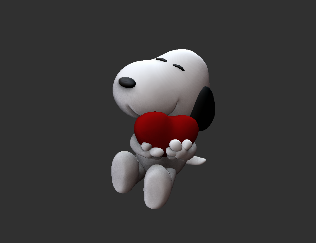 Download Free Stl File Snoopy Heart Object To 3d Print Cults