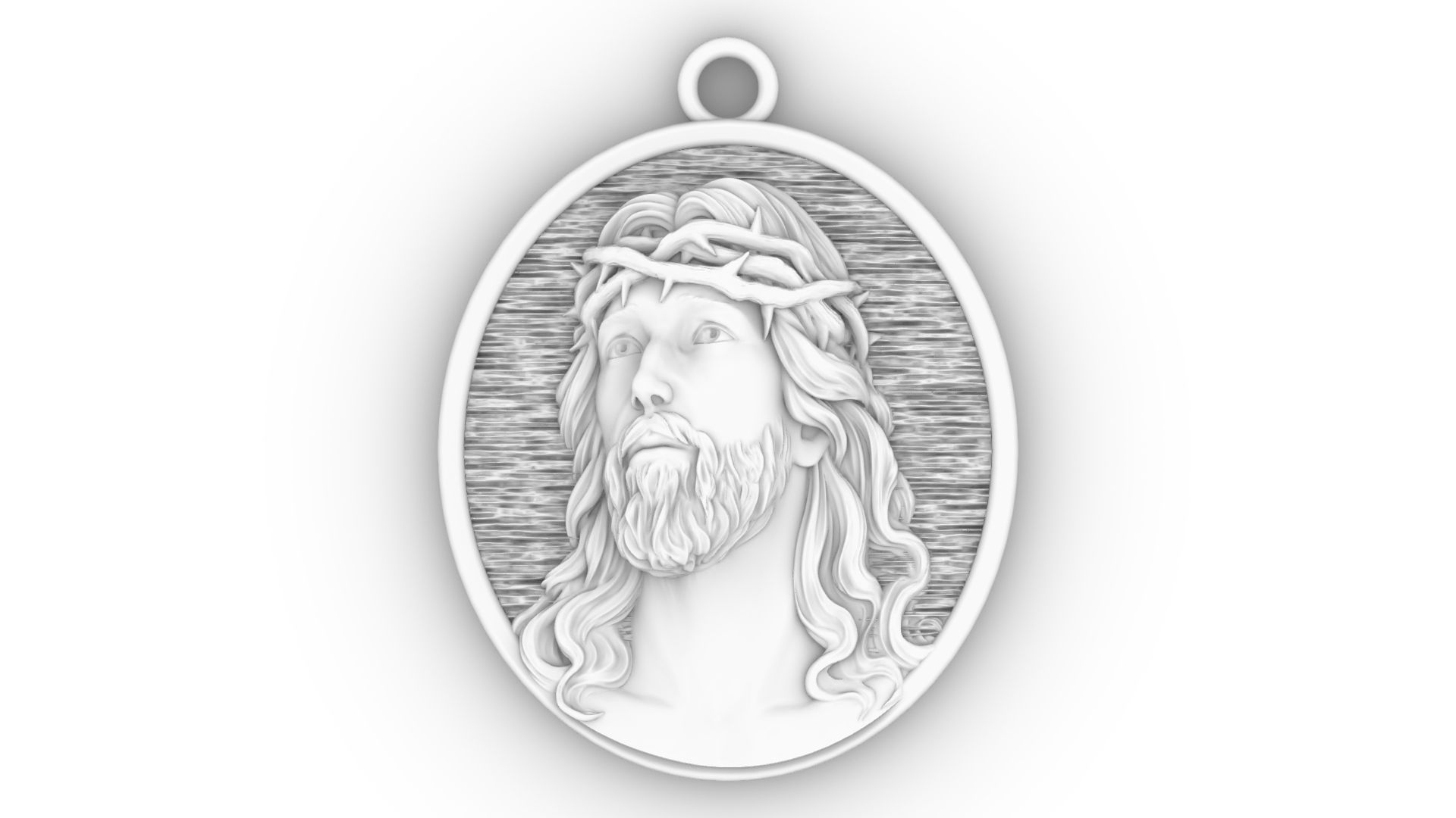 medalha-jesus1.jpg Archivo STL medallaha medalla pingente religiosa Jesus Head・Objeto imprimible en 3D para descargar, XGuuHL