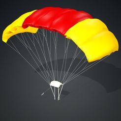 0.jpg Parachute DROGUE PLANE AIR JUMP Parachute 3D MODEL