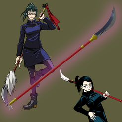 Maki.png Maki Zenin Naginata/Pudao (Polearm/Spear) for Cosplay - Jujutsu Kaisen