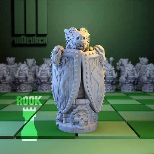 Chess Rook Fantasy style - 3D model önizlemesi