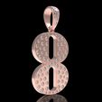 15.jpg Letter 8 Flush Setting Diamond Pendant