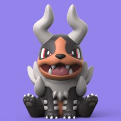 Houndour05.jpg Файл STL POKEMON - MEGA HOUNDOOM (ЛЕГКАЯ ПЕЧАТЬ БЕЗ ПОДДЕРЖКИ)・Дизайн 3D-печати для загрузки3D