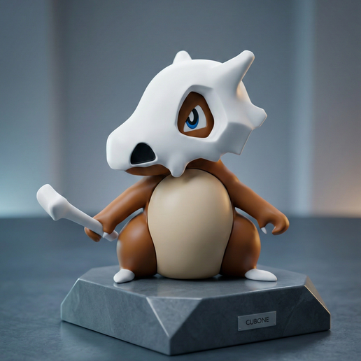 💀 Cubone - Figure by colors・ 3MF File for 3D printing・Cults