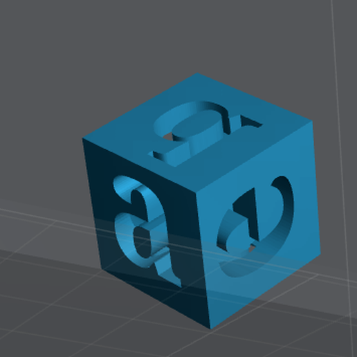 Download free STL file cube with letter abcde • Template to 3D print