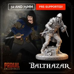 720X720-balthazar-mmf.jpg Archivo 3D Ladrón - Balthazar Wade (HeroQuest | Dungeons&Dragons)・Diseño para descargar y imprimir en 3D