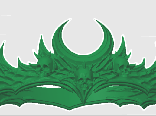 Dark Moon Skull Crown - Cosplay Fantasy Diadem STL - Printable Headpiece