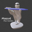 Mascot-pen-holder-v2-1png.png 3D file QATAR FIFA WORLD CUP MASCOT - LA'EEB - PEN HOLDER・3D printing idea to download, lekhacduy