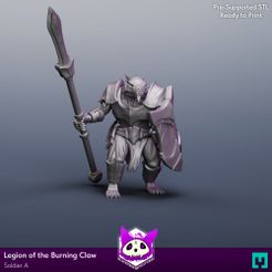 Soldier-A-Spear.jpg 3D file Legion of the Burning Claw | Soldier A・3D printer model to download