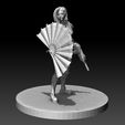 1.jpg SciFi Cyberpunk Female ninja soldier figurine for 3d printing 3D print model