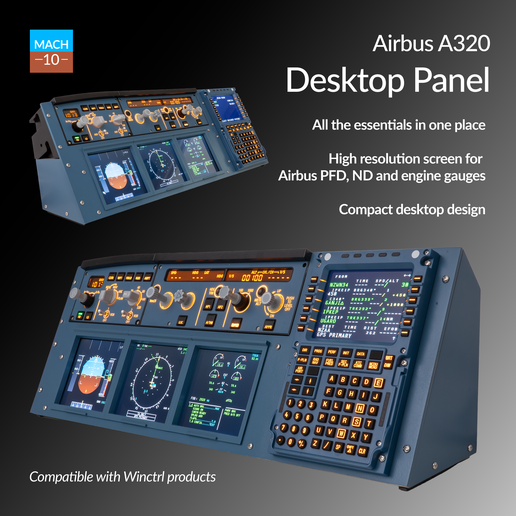 ️ Airbus A320 Desktop Panel・ 3D File for 3D printing and CNC machining ...