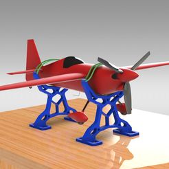 Untitled-18.jpg STL file NEW Freestanding “IRONMAN” RC Stand for SMALL & Medium RC PLANES・Model to download and 3D print, Trikonics