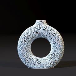 10007.jpg 3D-Datei Vase mit getrockneten Blumen・3D-druckbare Vorlage zum herunterladen