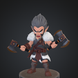1.png Chibi Barbarian Berserker Warrior - 100mm Desktop Figurine