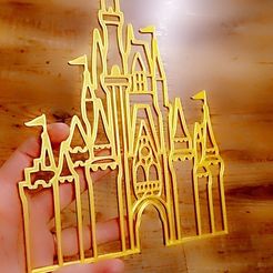Snapchat-305597365.jpg STL file Castle outline decor / Castle centerpiece / birthday princess / princess castle / wedding fairytale decor / cinderella castle・3D printable design to download