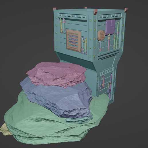 Mars-Outpost-building-2.png Rock Terrain Set- perfect for Star wars Legion and Grim Dark battlefields