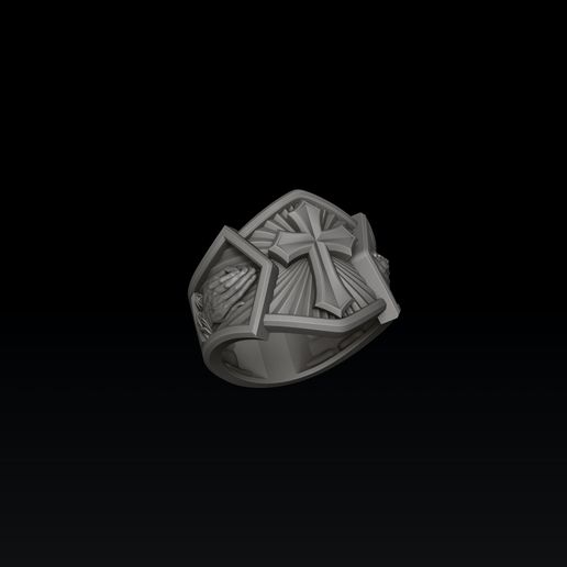 wf8r56sfg8wsrw56gf4ws8rgfws4f5rew89gf4r5ws.jpg Praying Hands Ring v3 3D-Druckmodell