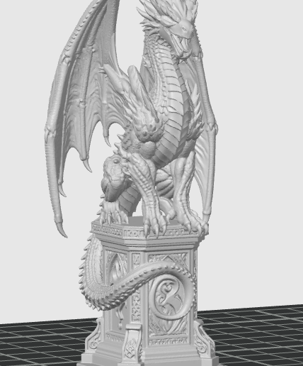 🐉 Dragon Statue Fantasy Creature STL・ STL File for 3D printing・Cults