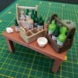 IMG_20210208_122456.jpg STL file Dollhouse: bottles and bottles carriers set・3D printing idea to download