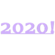 2020.stl 2020 New Year Sign