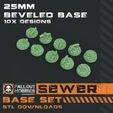 BEVELED 10X DESIGNS i el WNLOADS Sewer Themed 28mm Scale Base Collection
