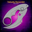4.jpg Velocity Karambit Cosplay Valorant - STL File 3D print model