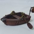 Row Boat Small D1 Mystic Pigeon June 2020 (7).JPG Row Boat Miniature with oars and pole lantern