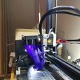 20210225_000915.jpg STL file Ender 3, 3 V2, 3 pro, 3 max, dual 40mm axial fan hot end duct / fang. CR-10, Micro Swiss direct drive and bowden compatible. No support needed for printing・3D print design to download