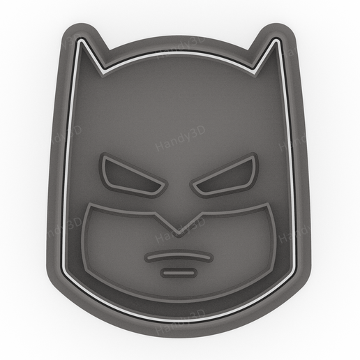 Batman Mask v2 (Chibi) Cookie Cutter 8cm 3D model