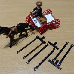 Attelages-01.jpg STL file Harness, Harness and Water trough for Playmobil・Model to download and 3D print