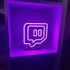 IMG_20210607_195931.jpg STL file Twitch Logo Neon Flex・3D printer model to download