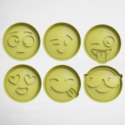 push-diseño.png 3D file set x6 emoji・3D print design to download, escuderolu