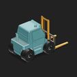 1-04.jpg Cute Mecha Forklift Toy - Modular 3D Printable Assembly Kit