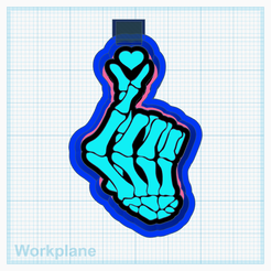 Skelly-Hand-snap-heart.png Fichier STL Skelly hand snap heart (cœur à claquement de doigts)・Modèle imprimable en 3D à télécharger