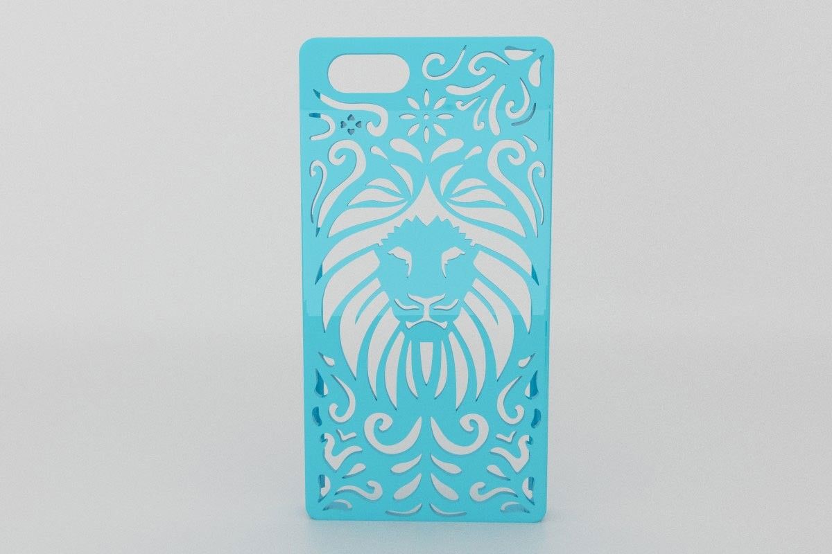 Tribal-Lion-Iphone.jpg Download STL file Tribal Lion Floral Iphone Case 4 4s • 3D printing design, Custom3DPrinting