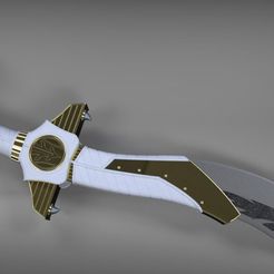 sabaswordfinal.jpg STL-Datei Power Rangers Legacy Legacy Saba Sword replica 3D print model // Power Rangers saba sword・Design für den 3D-Druck zum Herunterladen
