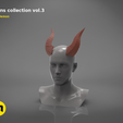 Horn5-Studio-3-copy.png 3D file Costume Horns collection 3 and mounting pins・3D printable design to download