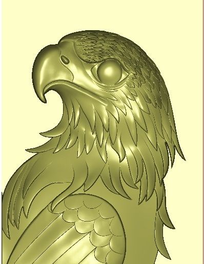 老鹰头方牌2.jpg eagle 3d stl relief model