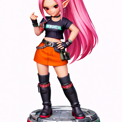 👾 Huntrix - Anime Style Chibi Figure・ STL File for 3D printing・Cults